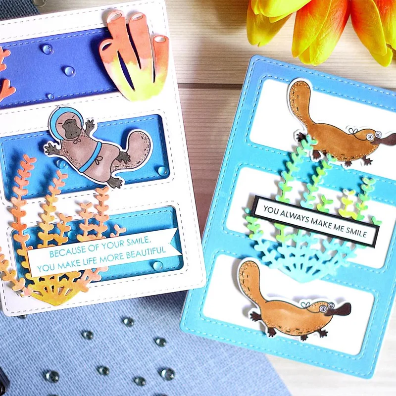 Cắt Kim Loại Chết Giày Lười Hạc Gấu Trúc Kangaroo Trận Đấu Trong Suốt Tem Bộ Chim Chó Dễ Thương DIY Thêu Sò Thủ Công 2020