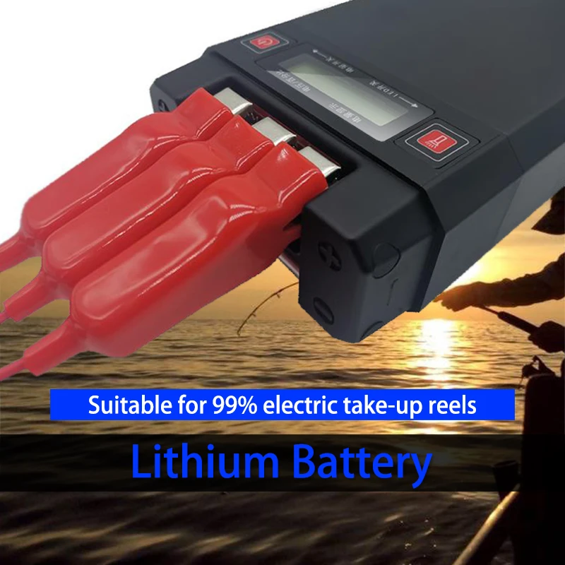 DC12V 25000mAh Super Capacity Power Bank Electric Take Up Reels Lithium Battery For Sea Fishing Boat Power High Quality