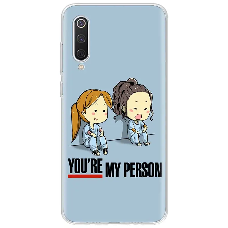 Custodia per telefono Greys Anatomy per Xiaomi Redmi Note 12 11 10 11E Pro Plus 11S 11T 10S 9 9S 8 8T 7 9T Cover posteriore in TPU trasparente