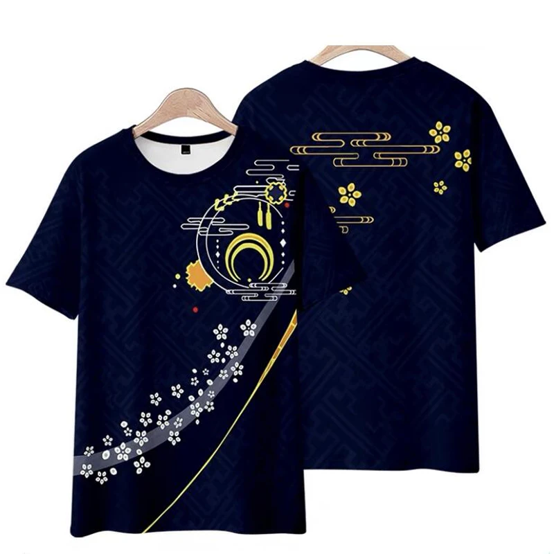 T-shirt animé japonais Touken Ranbu 3D pour femmes et hommes, graphique, Mikazuki Munechika kasuu Kiyomitsu Kogitsunemaru, Costume de Cosplay