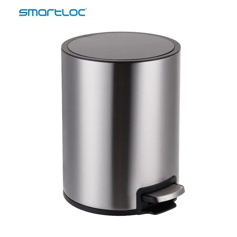 smartloc 6L Stainless Steel Quiet Kitchen Trash Can Garbage Bin Waste Rubbish Organizer Toilet Bathroom Accessories Container