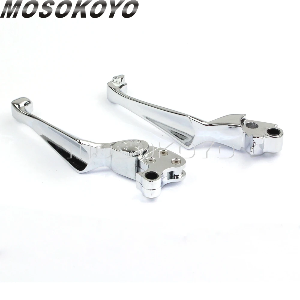 Chrome Motorcycle Skull Hand Brake Adjustable Clutch Levers For Harley Sportster 883/48 Fat Boy 1996-13 Dyna Street Fat Bob FXD