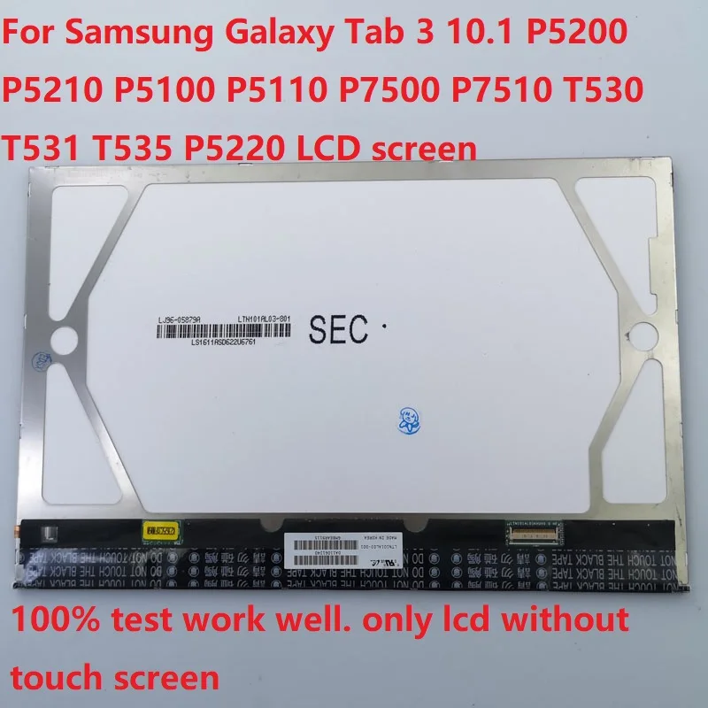 For Samsung Galaxy Tab 3 10.1 P5200 P5210 P5100 P5110 P7500 P7510 T530 T531 T535 P5220 LCD display screen Replacement Repair