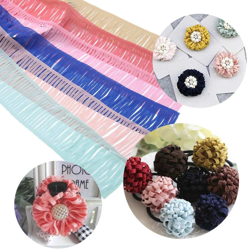 Nuovo 5cm widex100cm/lot nastro in Chiffon con tessuto Hallow per la decorazione del regalo del partito che avvolge la fabbricazione di fiori fai da