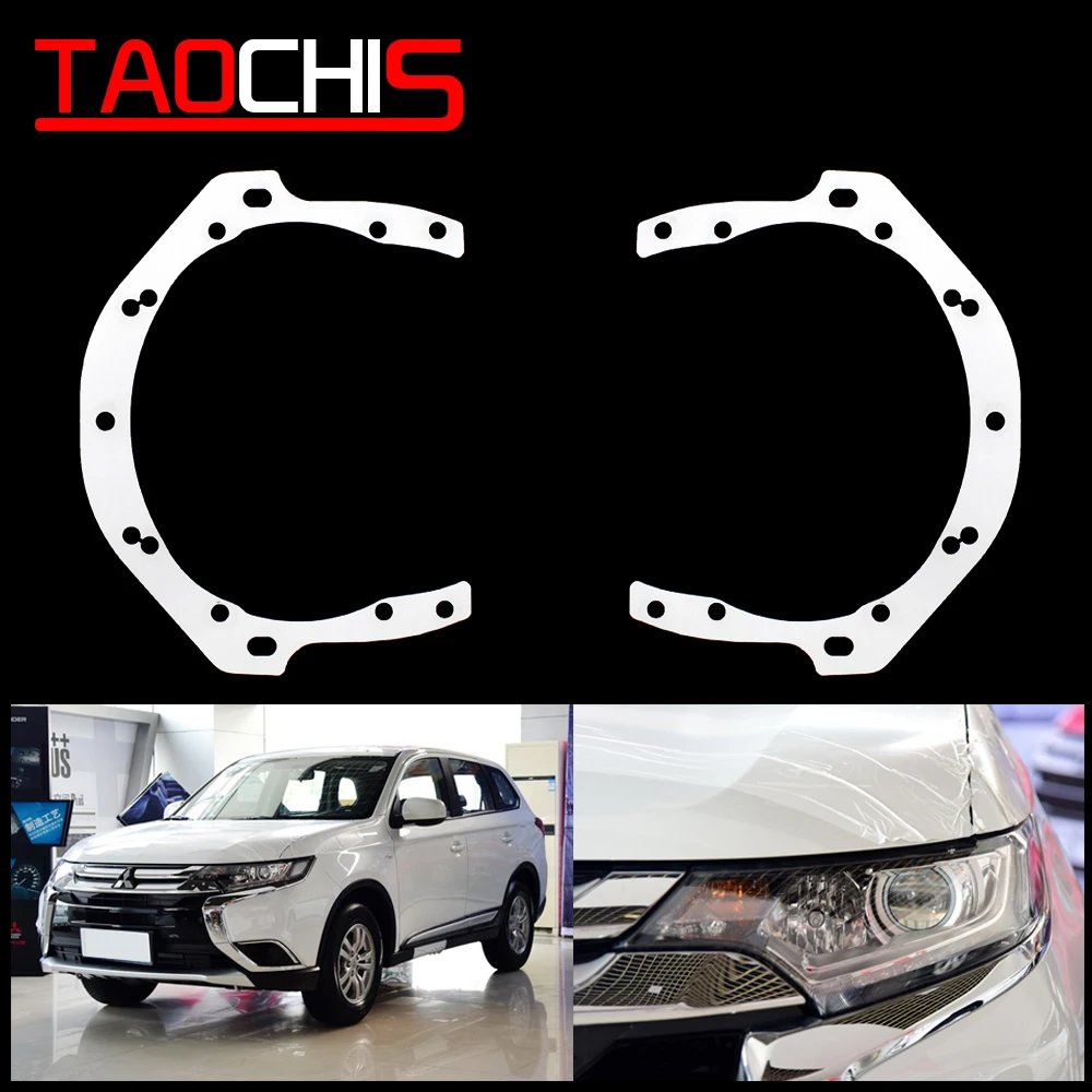 

TAOCHIS Adapter Frame Headlights Transition Bracket for Mitsubishi Outlander 2016 Projector Lens Autolight Retrofit