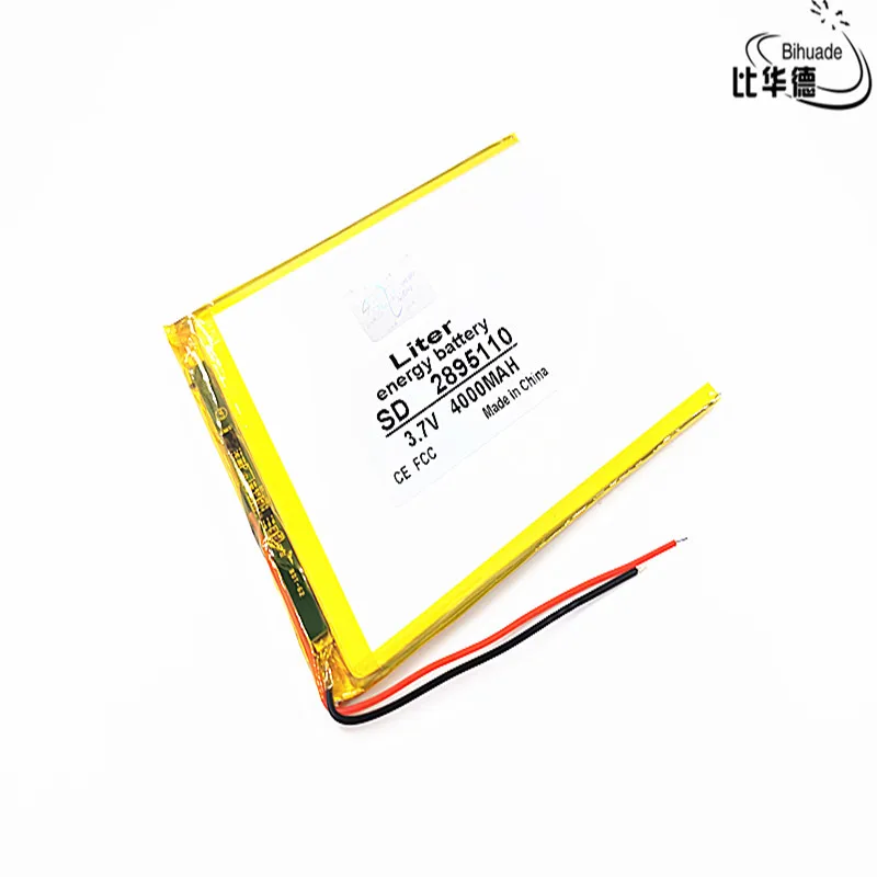 Планшетный ПК 3,7 В, 4000 мАч 2895110 (литий-ионный полимерный аккумулятор), литий-ионный аккумулятор для планшетных ПК 7 дюймов 8 дюймов 9 дюймов