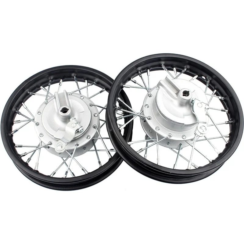 1.40-10 1.85-10 Front and rear wheels Black Front & Rear Iron Wheels Rims for Honda CRF50 XR50 Pit Dirt Bike Motorcycle Parts