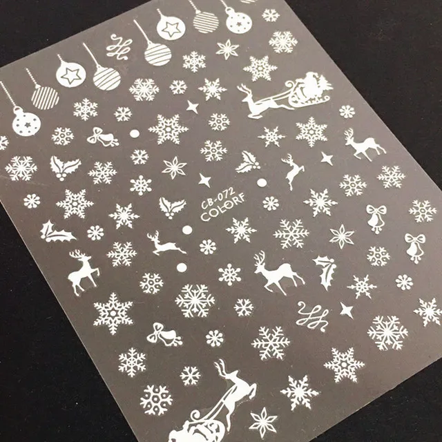 

1 PC Newest Winter Snowflake Design 3D Self Adhesive Back Glue DIY Decoration Tools Nail Sticker CB-072