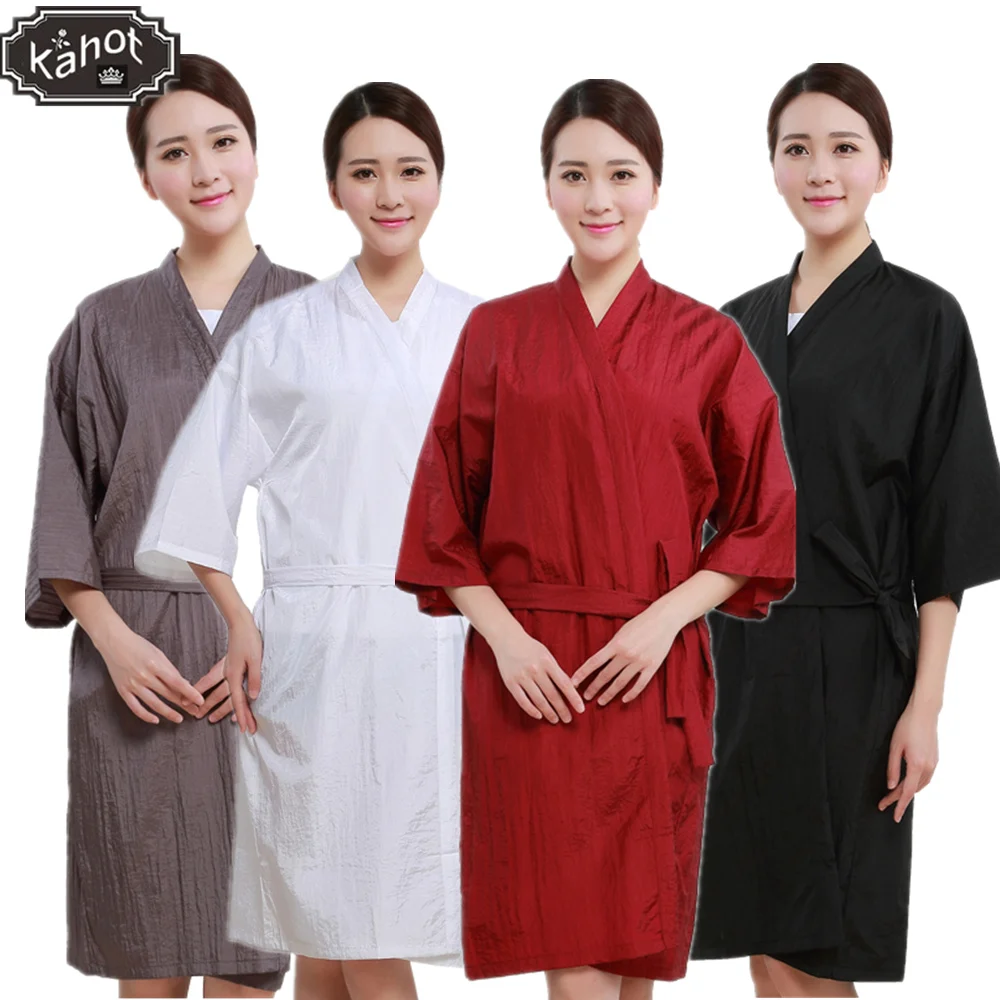 Barber Shop Professional Hairdressing Kimono Robe Salon Hairdresser Hair Cutting Dyeing Beauty SAP Hotel Guest Gown Apron Smock