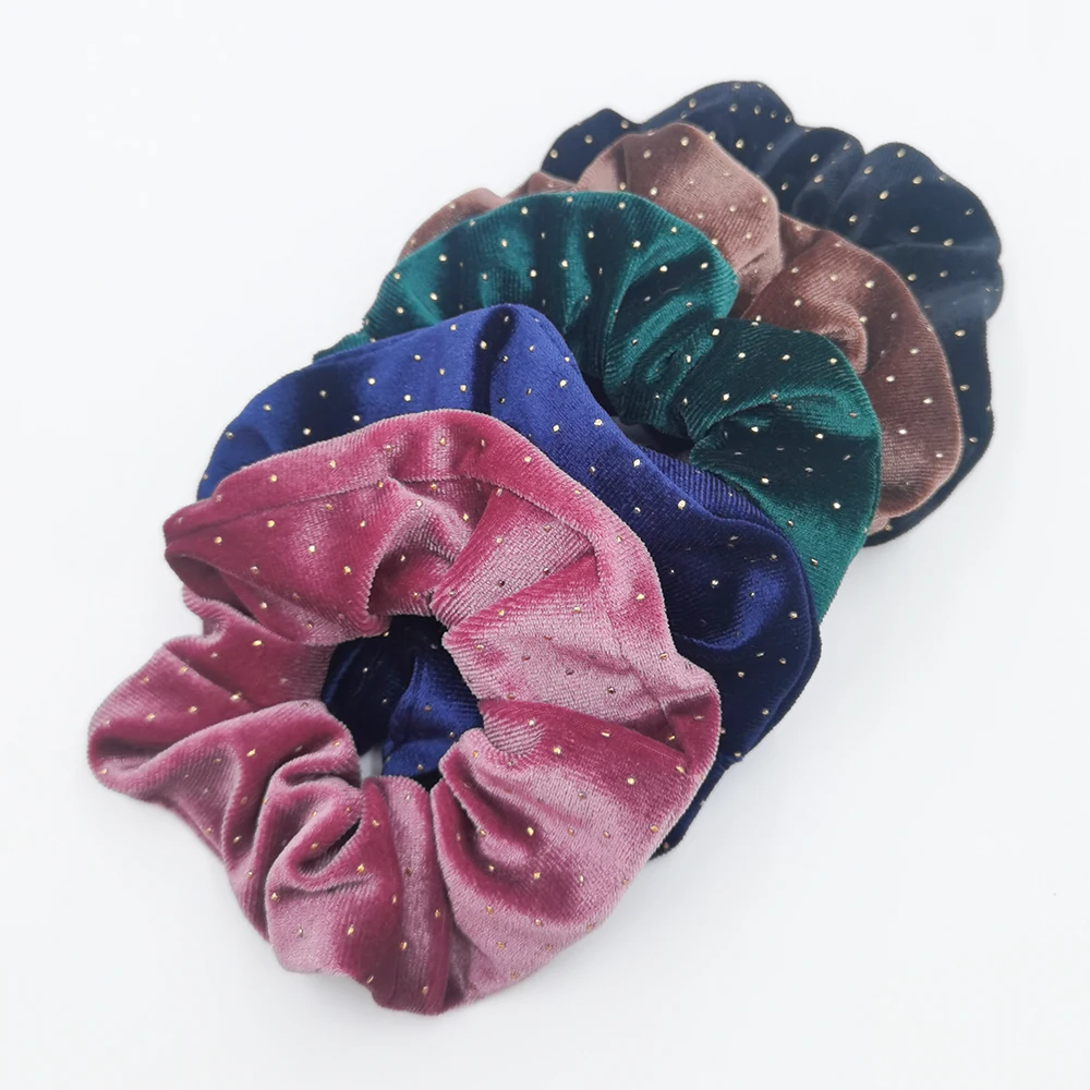 5PCS/Set Velvet Scrunchies Elastic Rubber Hair Bands Women Girls Soft Solid Headbands Ponytail Holder Hair Rope Tie Accessories