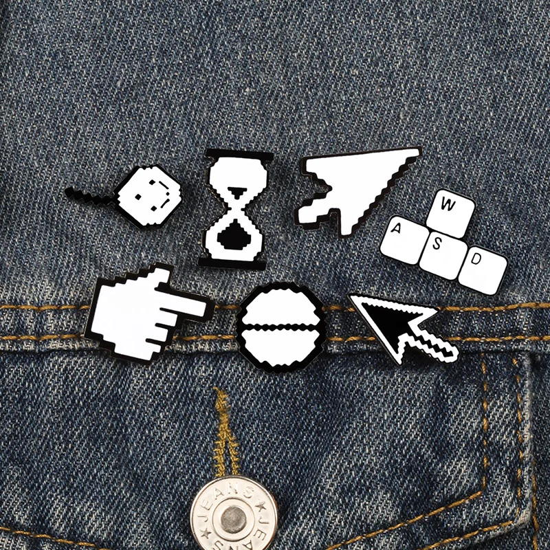 Classical Photoshop Toolbar Brooches Cursors Hourglass Computer Mouse Hand Arrow Enamel Pins Badge Clothes Bag Lapel Pin Jewelry