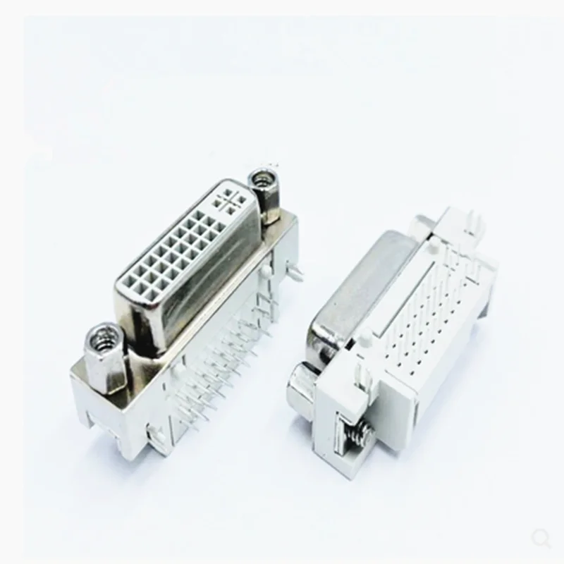 DVI-مقبس أنثى 24 5 رأس أنثى ، 90 درجة ، قدم منحنية