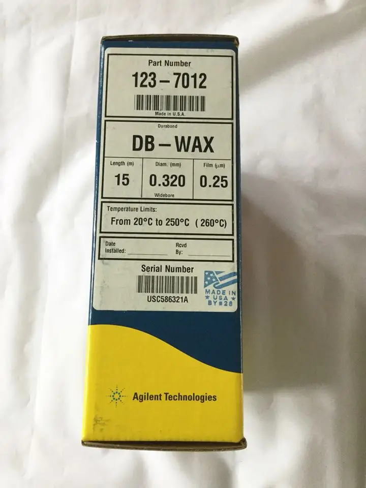 

For 123-7012 Agilent GC Column DB-WAX 15m, 0.32mm, 0.25u