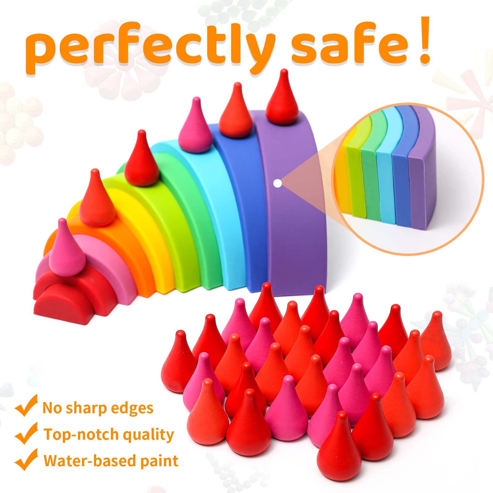 Baby Rainbow Colors giocattoli impilabili in Silicone giocattoli creativi Montessori BPA Free Food Grade Silicone educazione precoce giocattolo Montessori