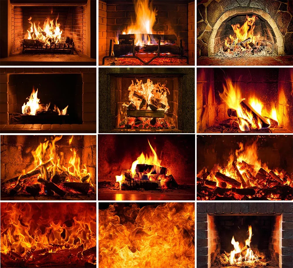 موقع قران-خلفية للتصوير الفوتوغرافي ، مدفأة شتوية ، طوب Exuberant ، حفلة عيد الميلاد ، خلفية استوديو الصور