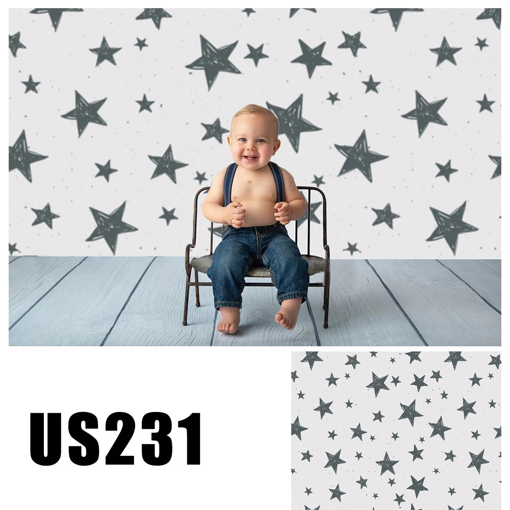 

Photography Backdrop Hand Painted Stars Birthday Party Baby Portrait Photo Background Photocall Photo Studio US-231