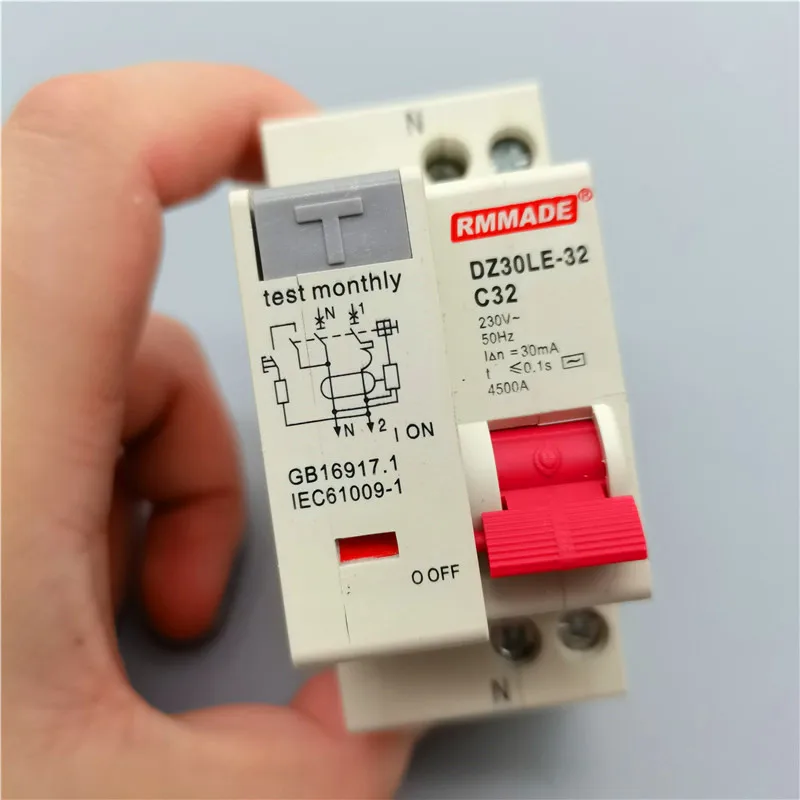 Small Household Leakage Protector DPN Air Switch DZ30LE-32 2P 1P+N Dual-in, Dual-out, Dual-wire 16/20/25A Mini Circuit Breaker