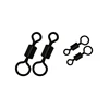 Accessoire de pêche à la carpe pivotant étendu, matériel en cuivre 256 noir, 3000 pièces 3