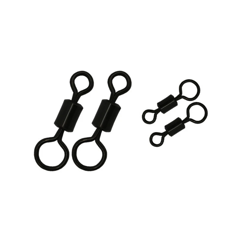 2000pcs Carp Fishing Accessories American-Style extended 4# Copper Matte Black Rolling swivel Snap Circle Fishing Tackle Pesca