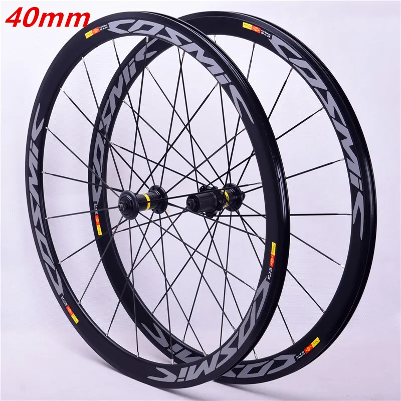 New high quality30/40/50mm Original Hot sale 700C alloy V brake bike wheels BMX road bike wheelset road aluminum cosmic elite