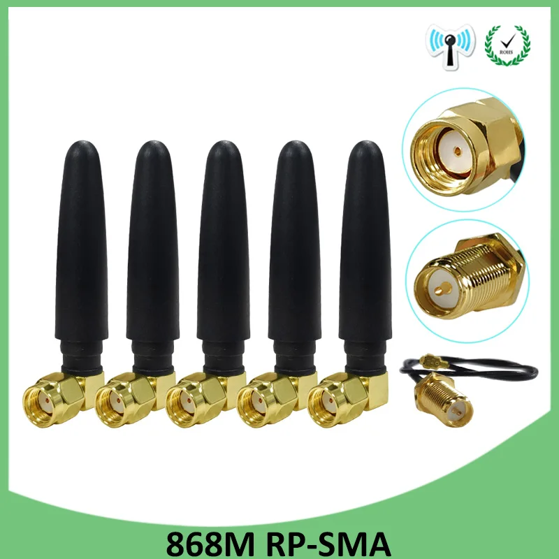 

GWS 5 10pcs 868mhz antenna 3dbi sma female 915mhz lora module lorawan antene ipex 1 SMA male pigtail Cable 21cm comstomizable