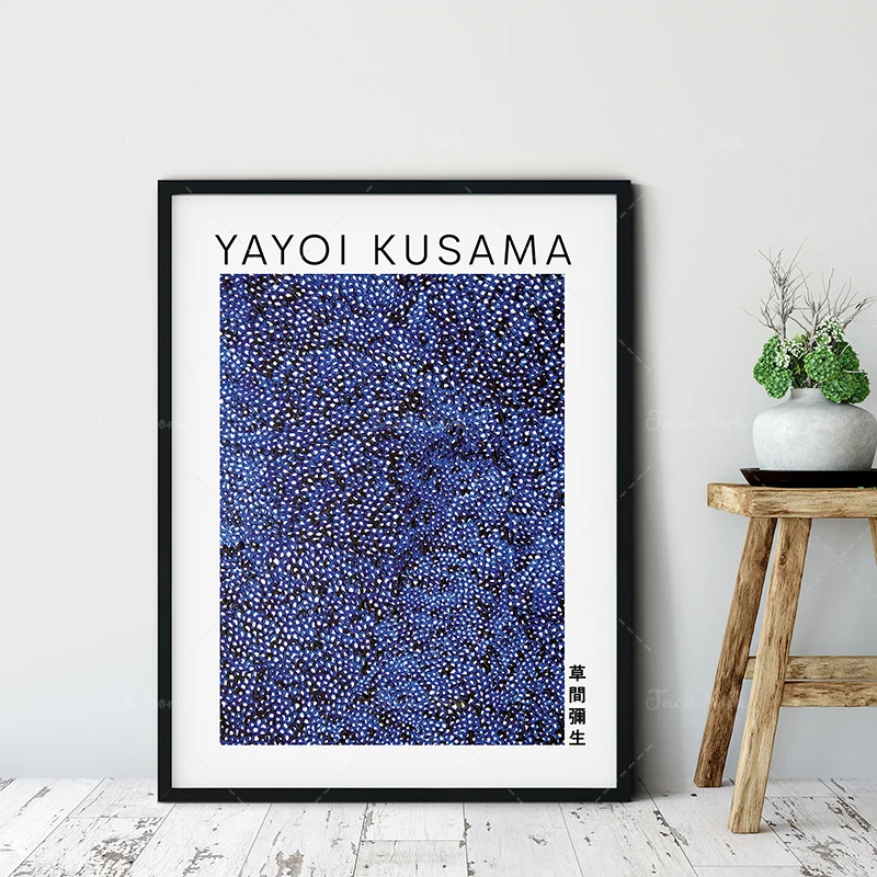 

Yayoi Kusama Infinity Nets Blue, Yayoi Kusama Poster Exhibition Poster,Japanese Art, Museum Print,Abstract Art, Modern Wall,Hom