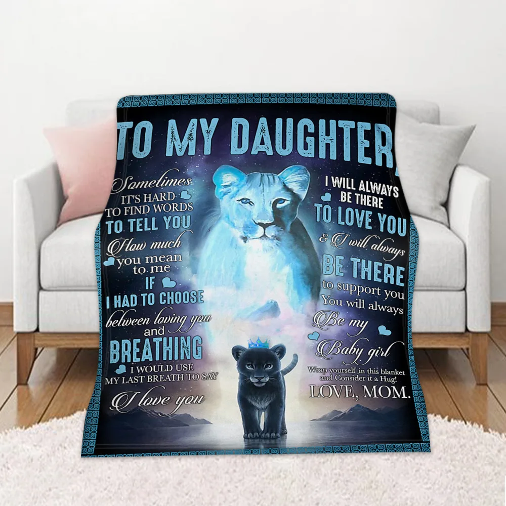 

Cartoon Letter 3D Printing Blankets To My Daughter/Son/wife Love Thicken warm Blanket Home Textiles Sherpa on Bed Dreamlike Gift