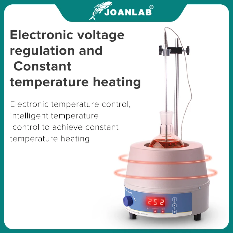 Imagem -04 - Joanlab Loja Oficial 1000ml Manto de Aquecimento Elétrico Digital Agitador Magnético Equipamento de Laboratório com Regulador Térmico 110v a 220v