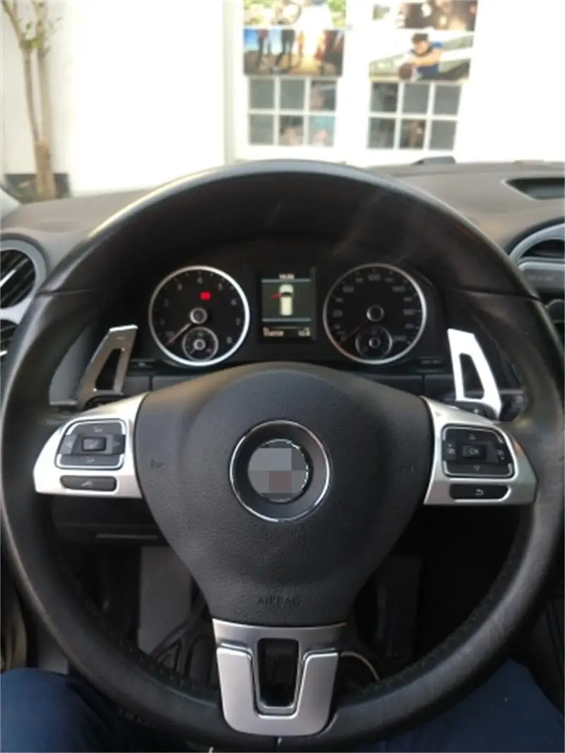 ل VW MK6 جولف 6 جيتا بولو باسات B6 CC تيغوان EOS توران العلبة شاران ABS عجلة توجيه سيارة زر غطاء إطاري التصميم