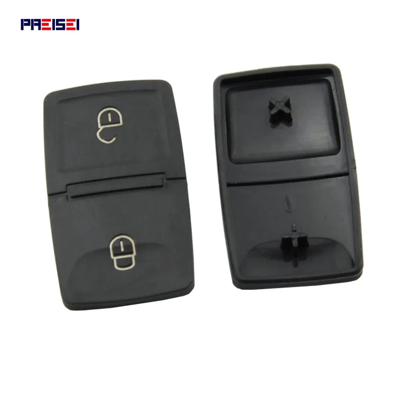 

PREISEI 50pieces/lot 2 Buttons Car Remote Key Silicon Rubber pad For VW Golf Polo Passat Flip Key