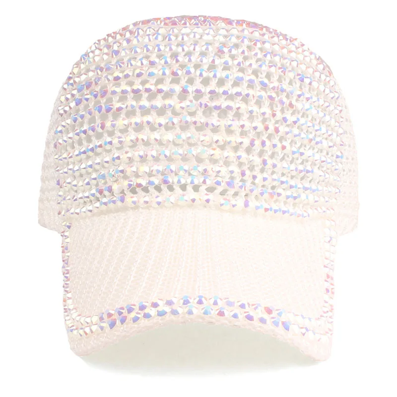 [YARBUU] Women's Cap Rhinestone Baseball Cap Breathable Mesh Summer Girls Female Snapback Hip Hop Caps Adjustable Sun Hat