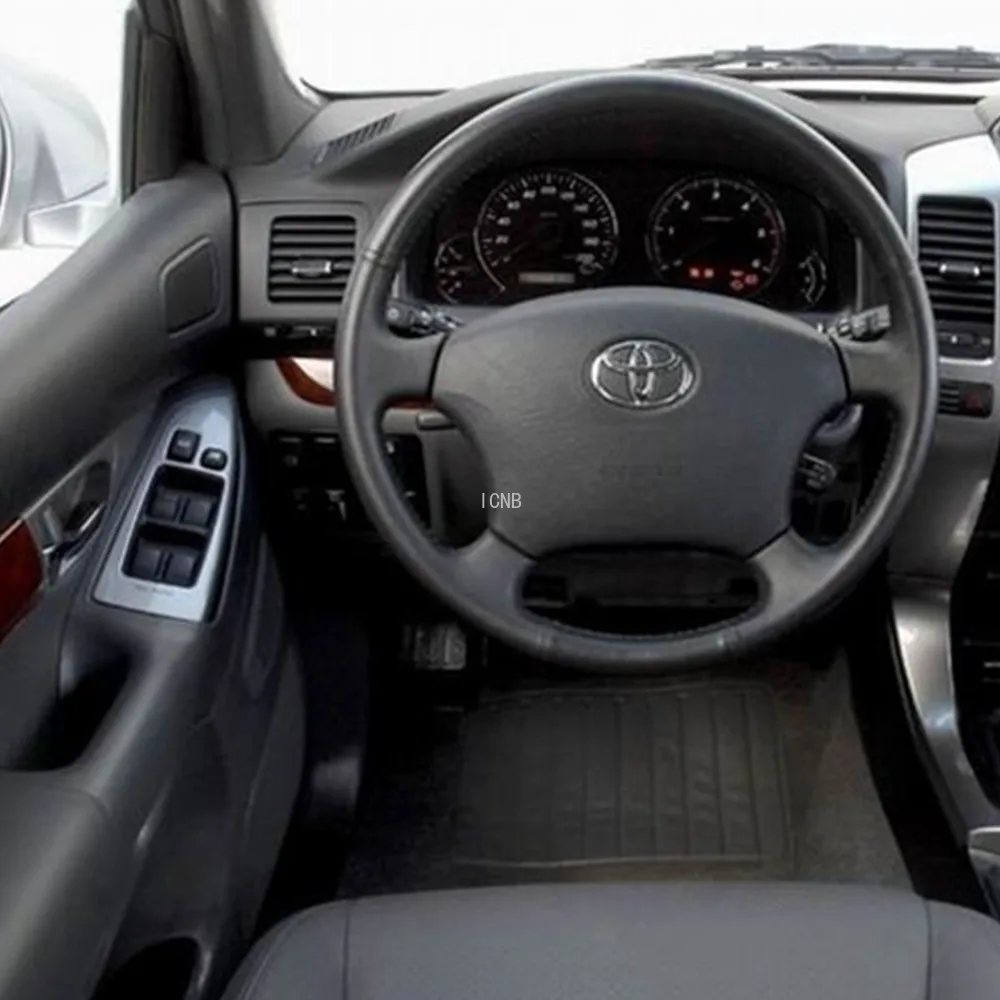 For Toyota Land Cruiser Prado 120 2003 2004 2005 2006 2007 2008 2009 Stainless Steel Glass Panel Accessories