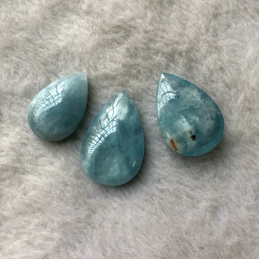 Wholesale 2pcs/lot Semi Stone Natural Aquamarine Bead Pendant,Good quality Ocean Blue Aquamarine Gem Pendant, 25mm+