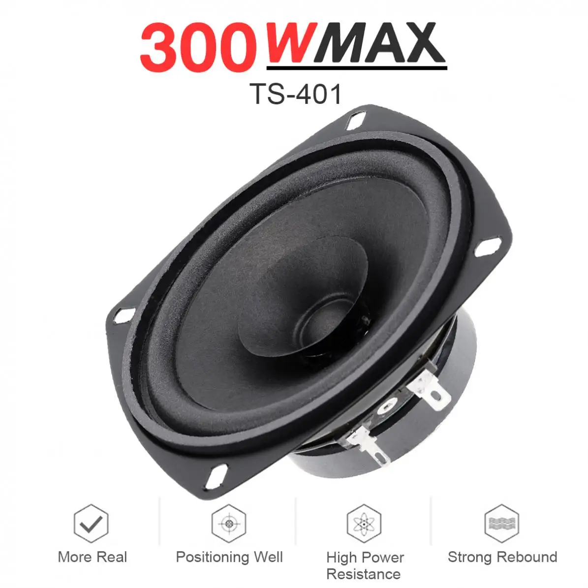 12V 4 Inch 300W Universal Car Coaxial Speaker Vehicle Door Auto Audio Music Stereo Full Range Frequency Hifi Speakers