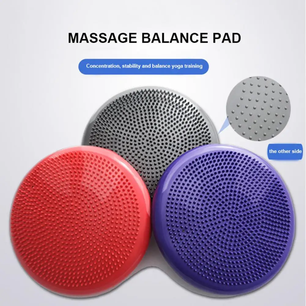 Inflated Stability Yoga Wobble Cushion Exercise Fitness Balance Disc Wiggle Seat