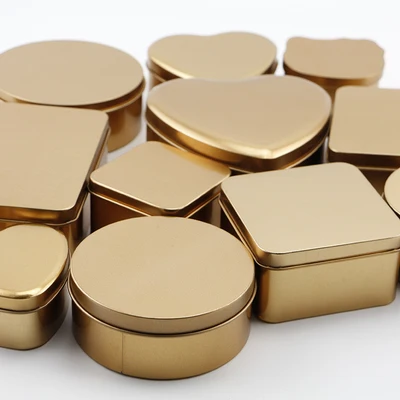 10pc/lot Fashion gold tinplate candy boxes /tin metal storage pencil box /Metal Iron wedding candy case/ Favor Boxes gift