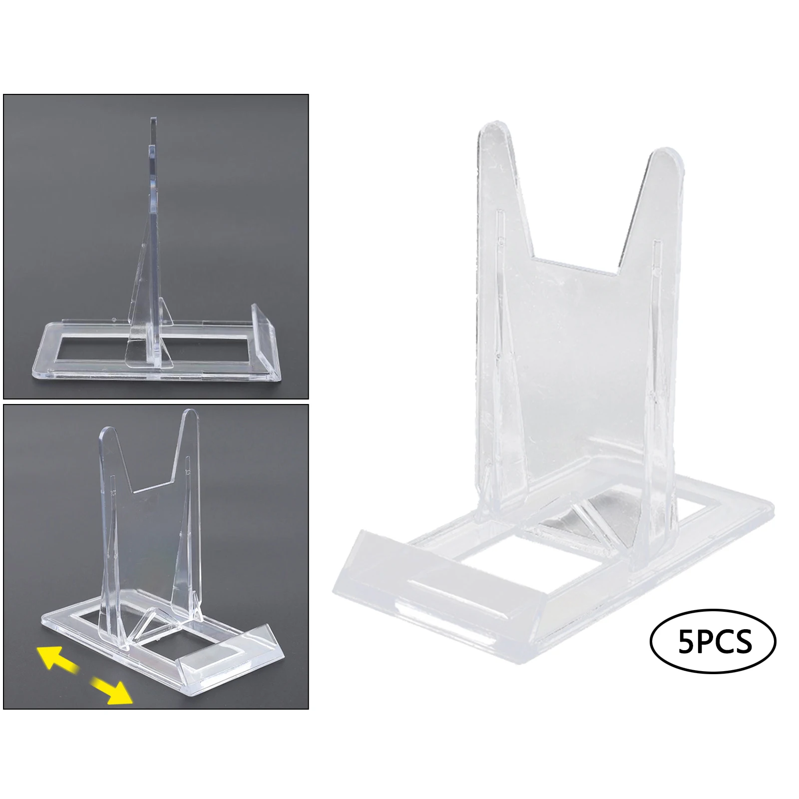플라스틱 디스플레이 홀더, 사진 플레이트 홀더, 조절 가능한 디스플레이 스탠드, 이젤 디스플레이 스탠드, 5 개