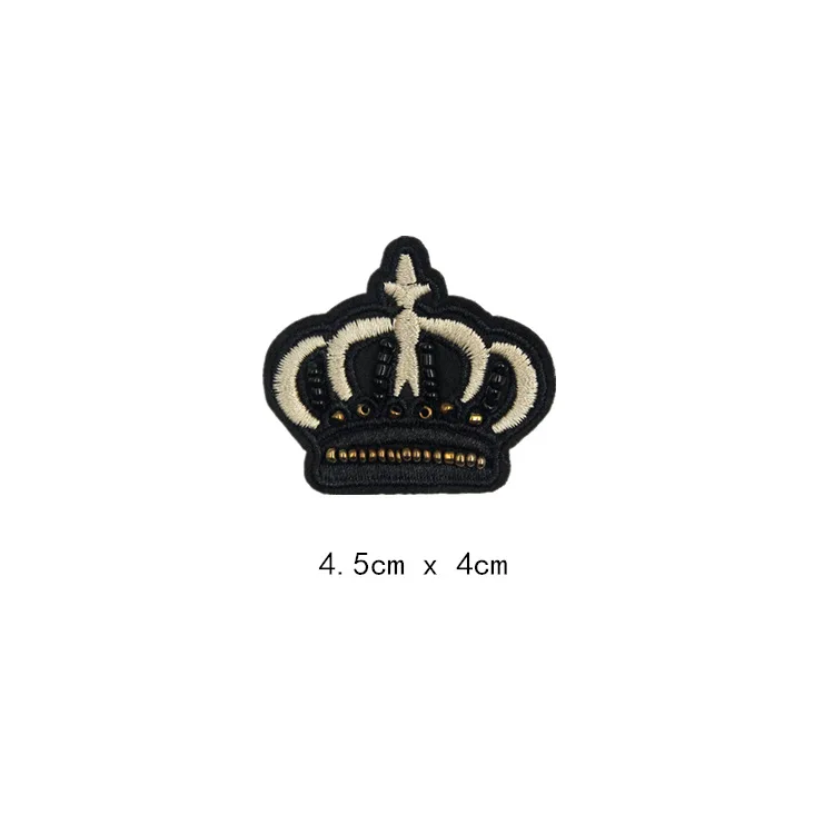 Golden Crown Pattern Clothes Cloth Stickers Cartoon Embroidery Standard Patch Clothes Hat Decoration