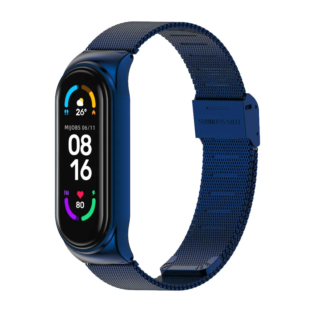 Strap for Mi Band 5 6 7 8 9 Metal Milanese Bracelet On Mi Band 4 Wristband for Mi Band 6 Mi Band 3 Strap For Xiaomi Miband 5 4 8