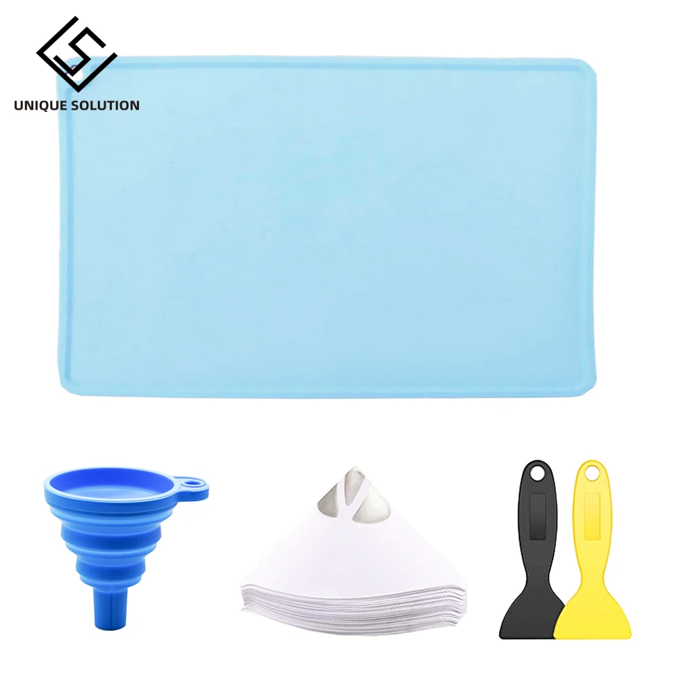 Silicone Slap Mat LCD 3D Printer Accessories Spade,Resin Filter,Paper Paint Filter