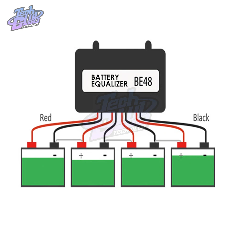 BE48แบตเตอรี่ Equalizer สำหรับ2.4V/3.6V/6V/9V/12V acid/แบตเตอรี่ลิเธียมเหล็กฟอสเฟต/Nickelcadmium รอง Ni/MH แบตเตอรี่ Balancer