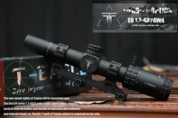 T-Águia Escopos de Caça Tático, Rifle Grande Angular, Visão Airsoft, Pistolas Aéreas, Sniper Spotting Scopes, EO1.2-6X24WA