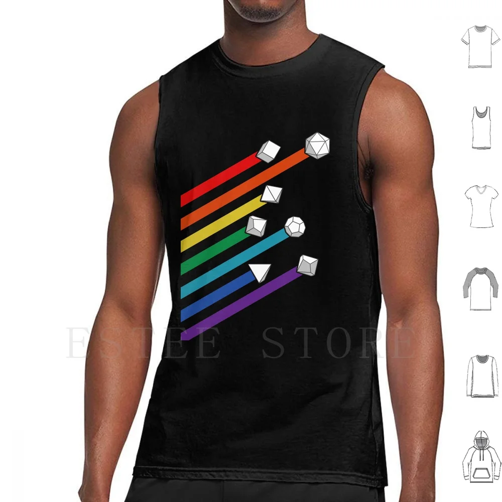 R.o.l.l.g.b.i.v. (Schwarzer Hintergrund) Tanktops Weste ärmellos RPG Tischplatte Spiele Spiele Dnd Dice D20 Adventure Zone