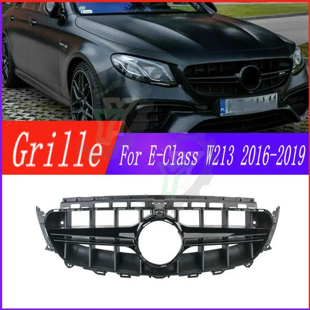 Front Bumper Grille Racing Grill For Mercedes-Benz E-Class W213 E200 E300 E250 E320 E350 E400 2016 2017 2018 2019 Car Accessory