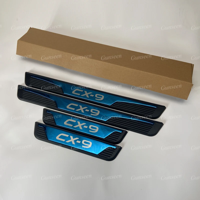 For CX9 2020 Auto Accessories Door Sill Scuff Plate Pedal Trim Stainless Steel Car Sticker Threshold Protector Cover Styling - Image 3