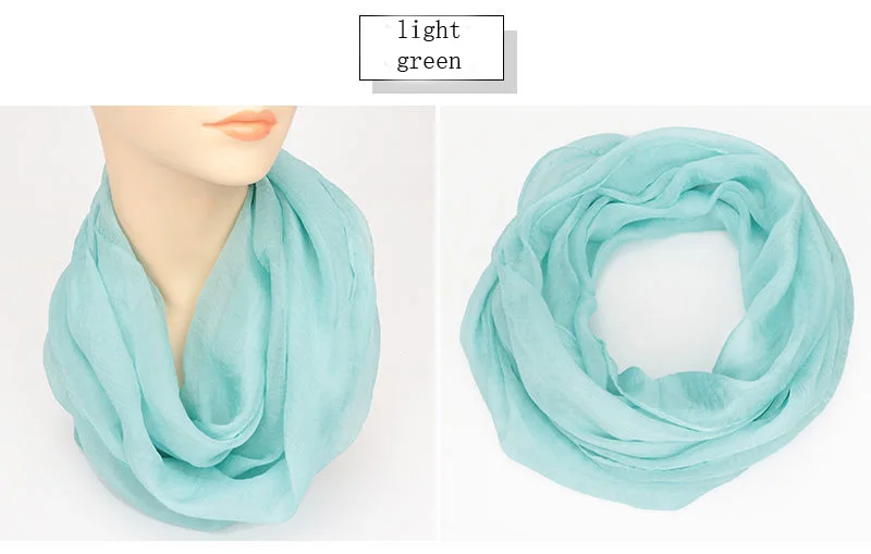 Spring Autumn Chiffon Hedging Bib Pure Color Wild Neck Scarf Women's Soft Light Breathable Decorative Beach Sunscreen Gauze D62