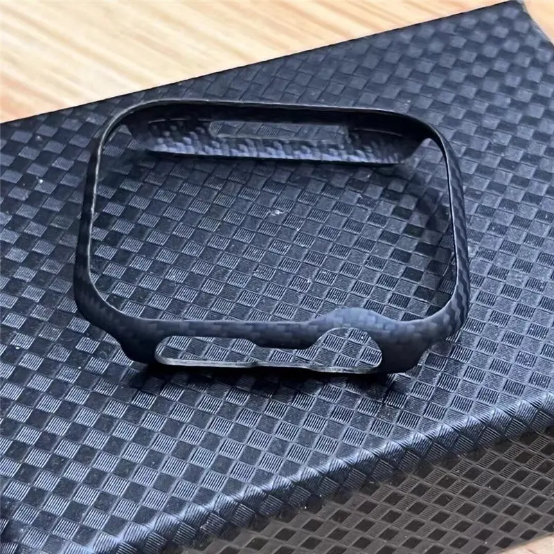 Genuine Real Carbon Fiber Matte Case, Bumper Frame Cover, 41mm, 45mm, Apple Watch Series 8, 7, 6, 5, 4