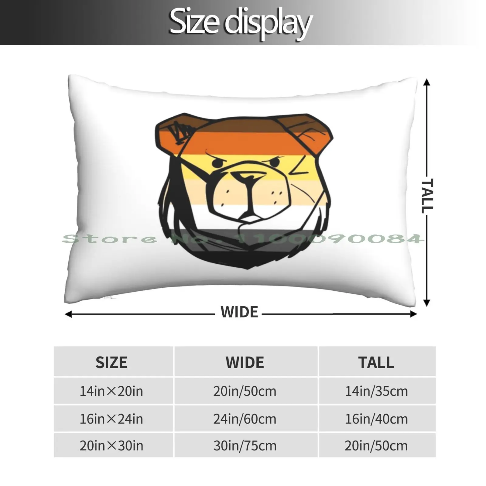 Bear Flag Pillow Case 20x30 50*75 Sofa Bedroom Lgbt Cub Polar Bear Chaser Muscle Bear Otter Sugar Daddy Bear Community Leather