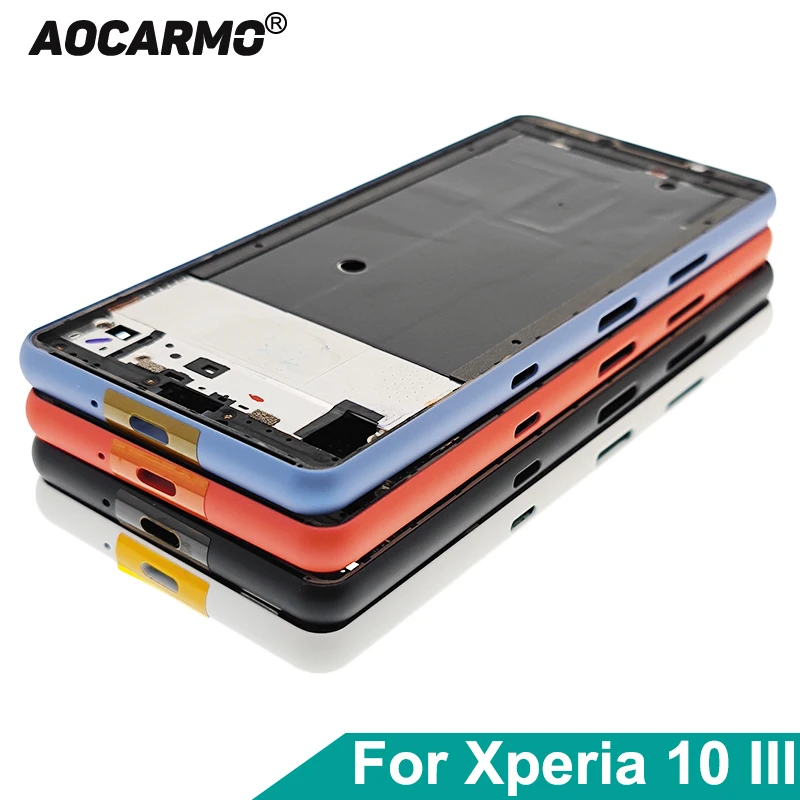 Aocarmo For Sony Xperia 10 III Mark3 X10III Middle Frame Chassis Bezel Plate Bracket Panel Replacement Part