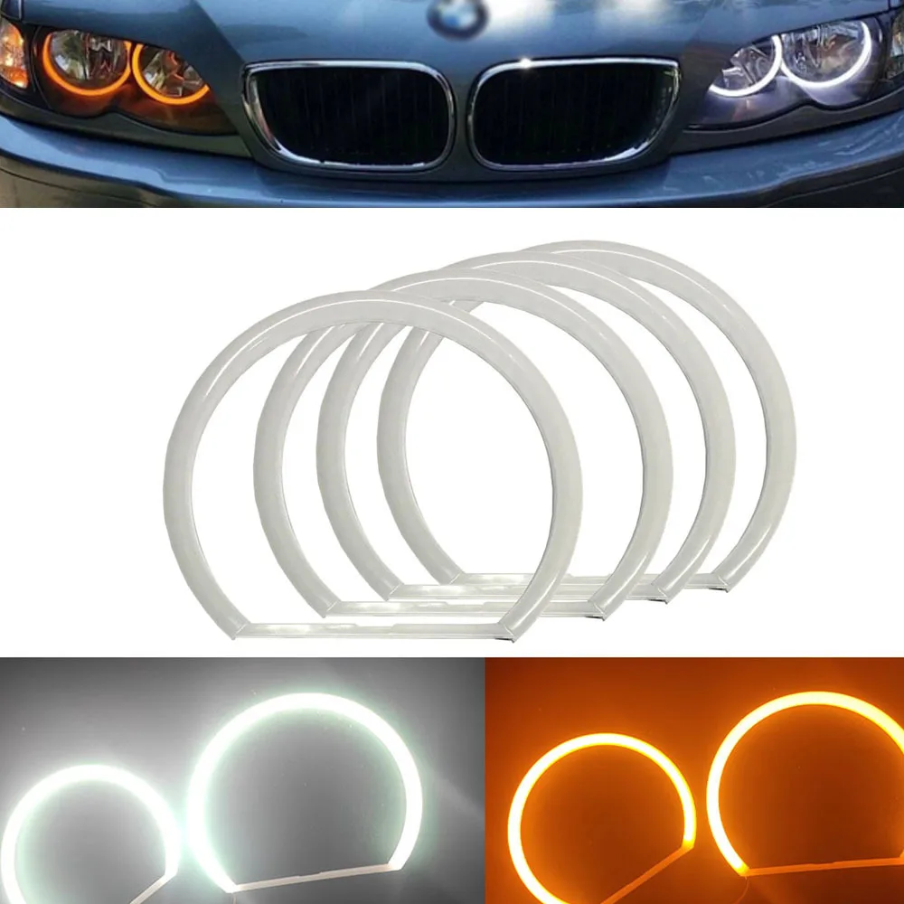 Excellent LED Cotton Angel Eyes halo rings daytime light for BMW 3 series E46 316i 318i 320d 323i 328i 330i 325xi 330d 1998-2005